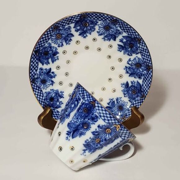 Lomonosov Teacup and Saucer Blue Russia - Picture 3 of 8